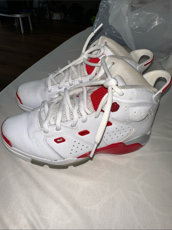 Nike Other - Nike Kids White and Red High-Top Sneakers (Youth) Back To School